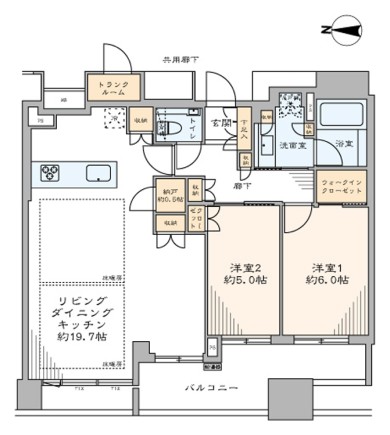 シティタワー梅田東 4003号室 間取り図
