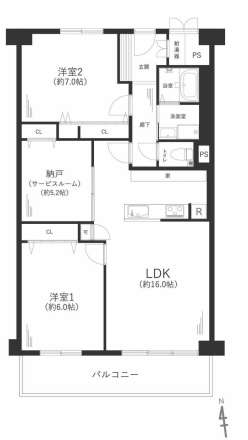 Ivy Heights Koshien Room 511 Floorplan