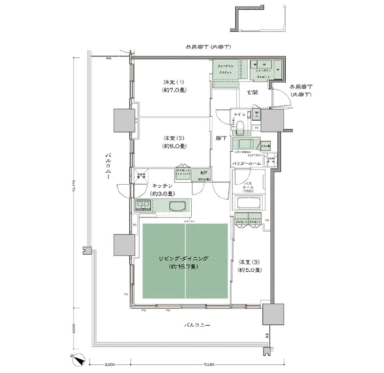 Bay City Towers Kobe WEST Premium Floorplan